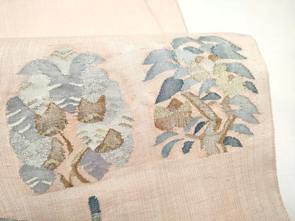 平和屋着物●太鼓柄袋帯　すくい織　船　成物　正絹　逸品　CABI0332hy