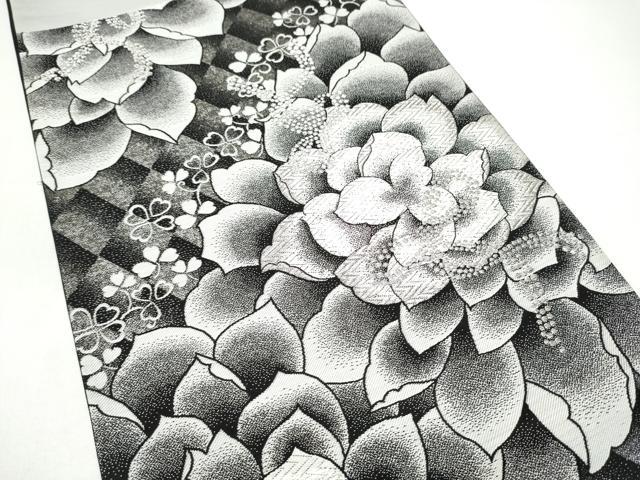平和屋着物●六通柄袋帯　舞花文　銀糸　鈴乃屋扱い　正絹　逸品　CABI0338hy