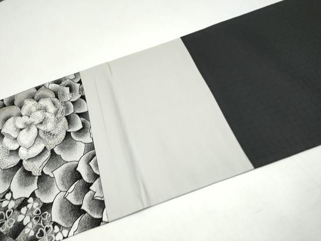 平和屋着物●六通柄袋帯　舞花文　銀糸　鈴乃屋扱い　正絹　逸品　CABI0338hy
