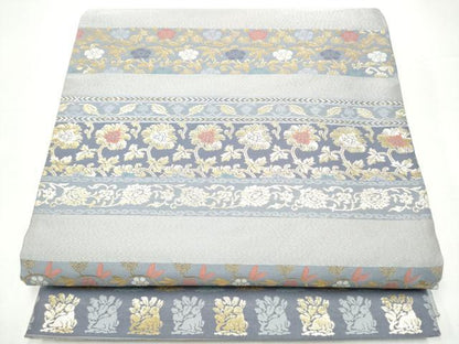 平和屋着物●六通柄袋帯　紹巴　名物裂　金糸　正絹　逸品　CABI0339hy