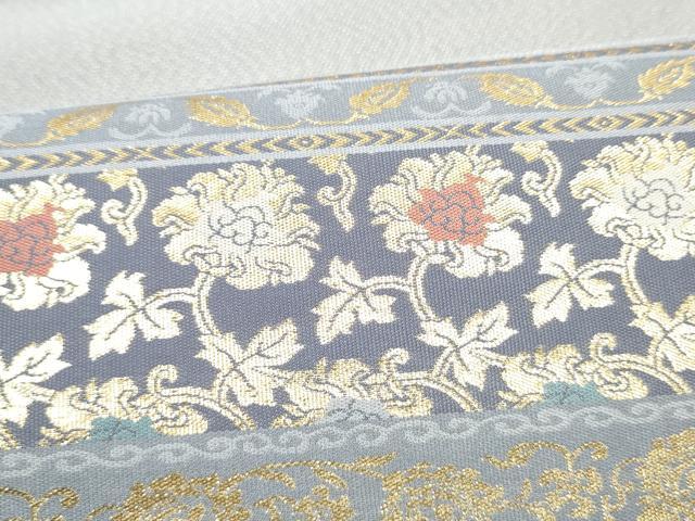 平和屋着物●六通柄袋帯　紹巴　名物裂　金糸　正絹　逸品　CABI0339hy