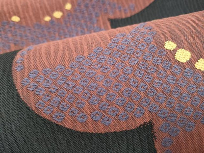 平和屋着物●六通柄袋帯　舞梅文　正絹　逸品　CABI0348hy