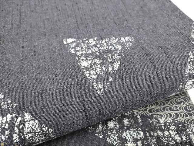 平和屋着物●六通柄袋帯　霞文　金銀糸　正絹　逸品　CABI0354hy