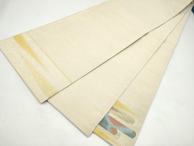 平和屋着物●爪掻き本綴れ　太鼓柄袋帯　エ霞文　金銀糸　正絹　逸品　CABI0356hy