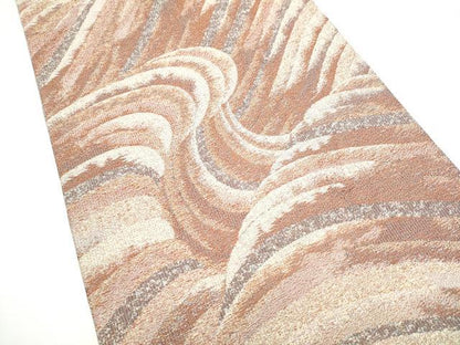 平和屋着物●全通柄袋帯　流水文　正絹　逸品　CABI0362hy