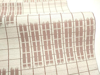 平和屋着物●両面　全通柄袋帯　市松霞文　正絹　逸品　CABI0363hy