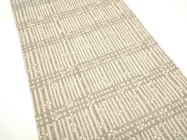 平和屋着物●両面　全通柄袋帯　市松霞文　正絹　逸品　CABI0363hy