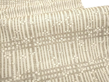 平和屋着物●両面　全通柄袋帯　市松霞文　正絹　逸品　CABI0363hy