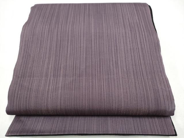 平和屋着物▽六通柄袋帯　スリーシーズン　春夏秋　よろけ縞　黒地　金糸　正絹　逸品　CABI0368hy