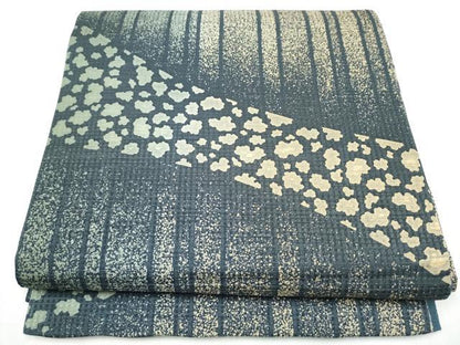 平和屋着物●全通柄袋帯　霞文　金通し地　正絹　逸品　CABI0369hy