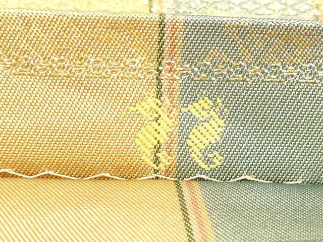 平和屋着物●名物裂一筋　西陣・あらいそ謹製　全通柄　本袋帯　市松鳥文　金糸　正絹　逸品　CABI0374hy