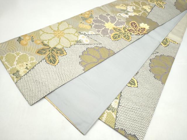平和屋着物●六通柄袋帯　小袖屏風文　金銀糸　正絹　逸品　CABI0379hy