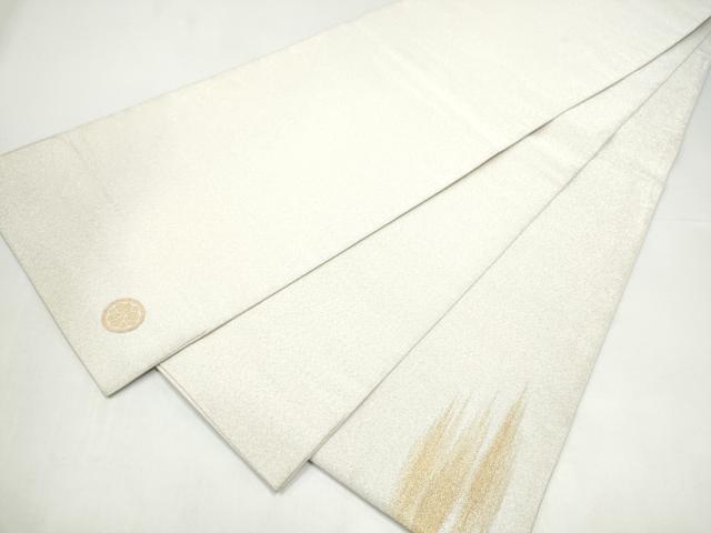 平和屋着物●太鼓柄袋帯　綴れ　霞文　金銀糸　正絹　逸品　CABI0384hy