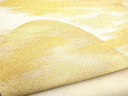 平和屋着物●太鼓柄袋帯　綴れ　遠山霞文　金糸　正絹　逸品　CABI0386hy