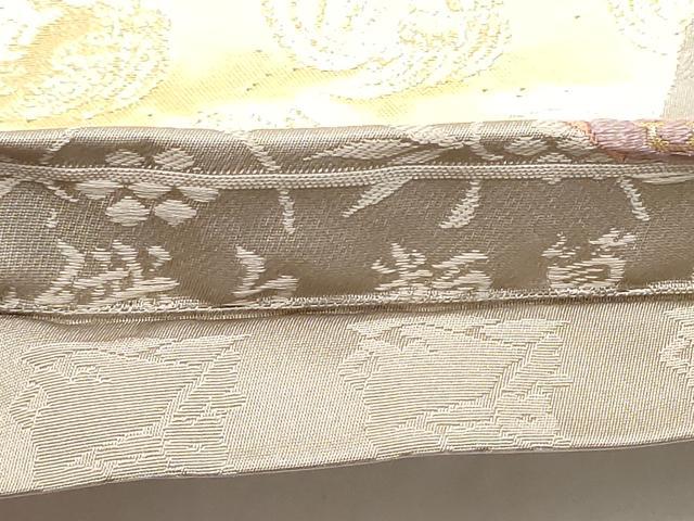 平和屋着物●両面　六通柄袋帯　唐織　色紙重ね吉祥文　金糸　正絹　逸品　CABI0388hy