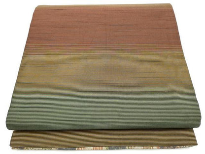 平和屋着物●両面　全通柄袋帯　花唐草文　正絹　逸品　CABI0389hy
