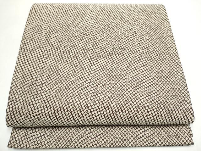 平和屋着物●六通柄袋帯　鹿の子文　正絹　逸品　CABI0400hy