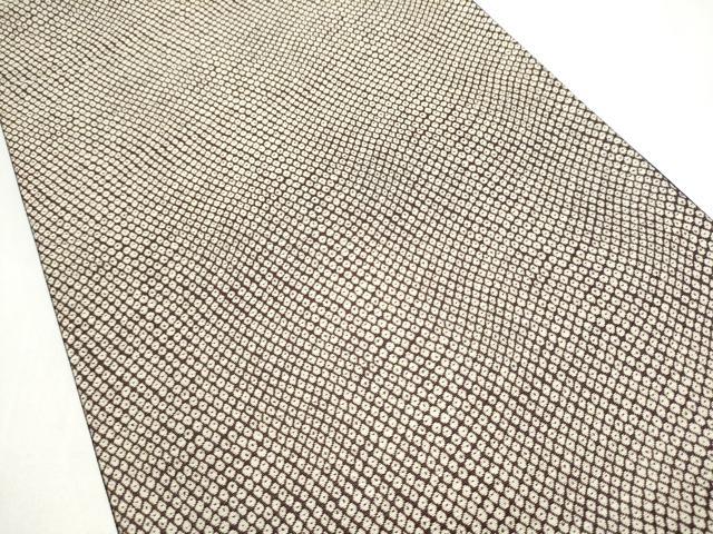 平和屋着物●六通柄袋帯　鹿の子文　正絹　逸品　CABI0400hy