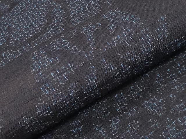 平和屋着物●結城紬　100亀甲　エ霞籠目花文　正絹　逸品　CABI0404gh