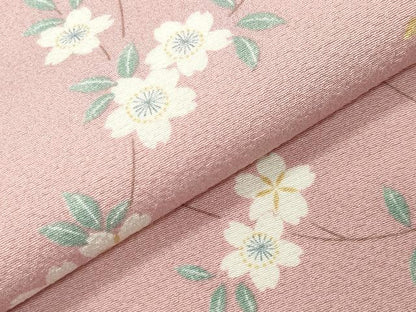 平和屋着物●小振袖　二尺袖　枝垂れ桜文　正絹　逸品　未使用　CABI0406gh