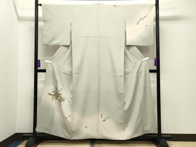 平和屋着物●京友禅工芸作家　小宮山彌一　訪問着　成り物　暈し染め　正絹　逸品　CABI0407gh