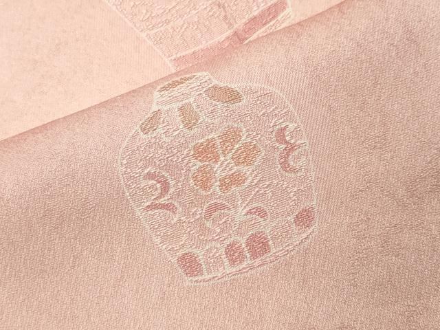 平和屋着物●上質な小紋　地紋起こし　花瓶花文　正絹　逸品　CABI0408gh
