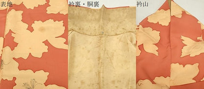 平和屋着物●上質な小紋　地紋起こし　舞花文　正絹　逸品　CABI0409gh