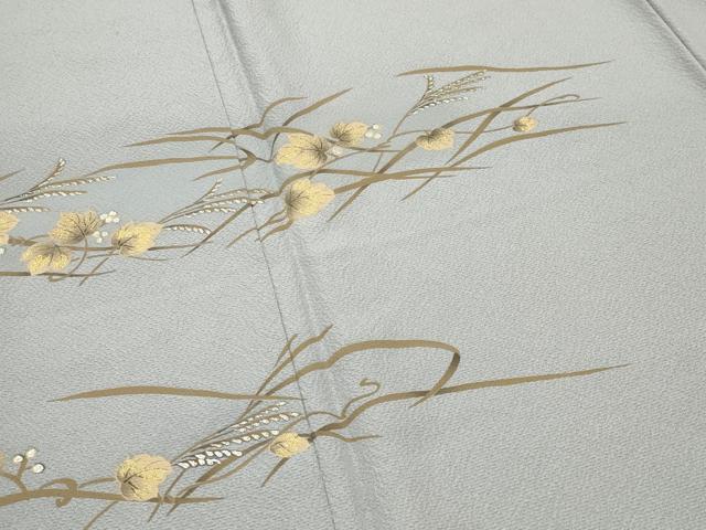 平和屋着物●訪問着　手描き　南天文　金銀彩　正絹　逸品　CABI0410gh