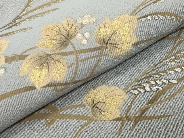 平和屋着物●訪問着　手描き　南天文　金銀彩　正絹　逸品　CABI0410gh