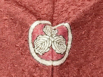 平和屋着物●上質な色無地　紋意匠　鳶色　正絹　逸品　CABI0414gh