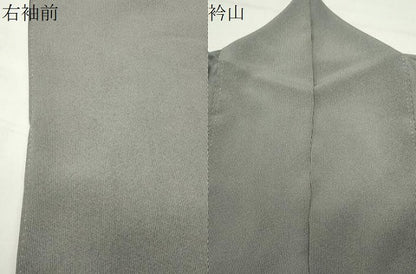 平和屋着物●江戸小紋　万筋　似せ紫色×灰黄緑色　正絹　逸品　CABI0416gh