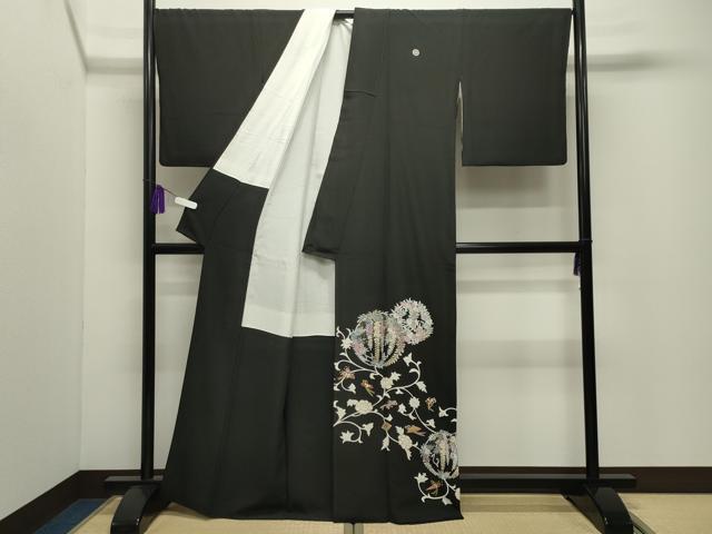 平和屋着物●豪華黒留袖　作家物　藤花房　宝尽くし花唐草文　金彩　正絹　逸品　CABI0418gh