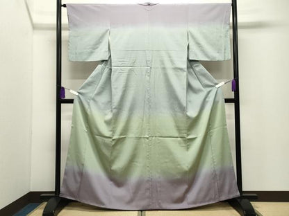 平和屋着物●訪問着　霞文　暈し染め　正絹　逸品　CABI0419gh