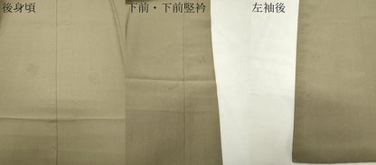 平和屋着物●男性　洗える最高級着物　＜英＞はなぶさ謹製　長襦袢　無双仕立て　色無地　油色　CABI0424gh