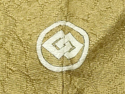 平和屋着物●上質な色無地　吉祥地紋　桑染色　正絹　逸品　CABI0426gh