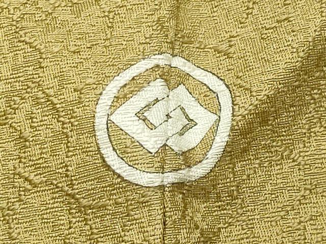 平和屋着物●上質な色無地　吉祥地紋　桑染色　正絹　逸品　CABI0426gh