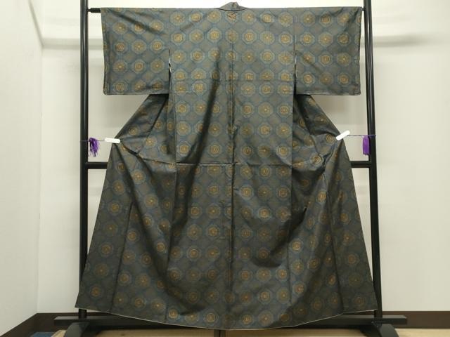 平和屋着物●本場大島紬　7マルキ　蜀江花文　正絹　逸品　CABI0429gh