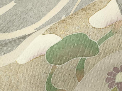 平和屋着物●訪問着　松竹梅文　金彩　正絹　逸品　CABI0430gh