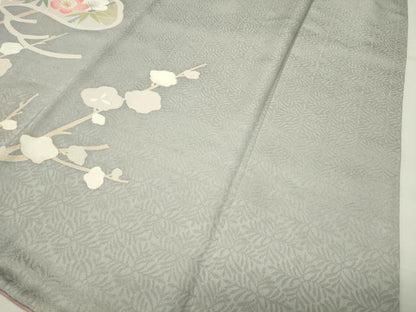 平和屋着物●訪問着　松竹梅文　金彩　正絹　逸品　CABI0430gh