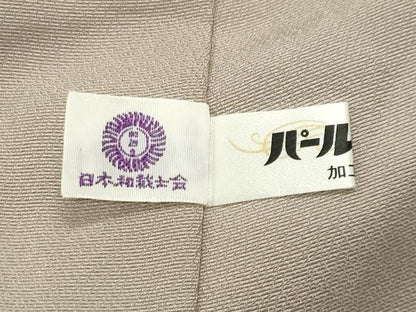 平和屋着物●豪華色留袖　作家物　駒刺繍　流水草花文　金彩　正絹　逸品　CABI0432gh