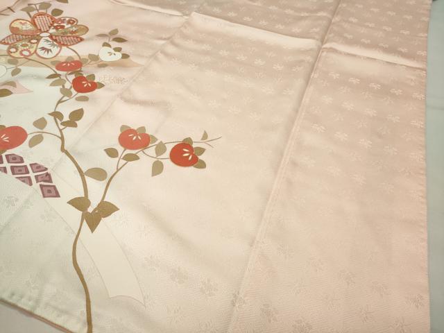 平和屋着物●訪問着　駒刺繍　熨斗花文　暈し染め　金彩　正絹　逸品　CABI0434gh
