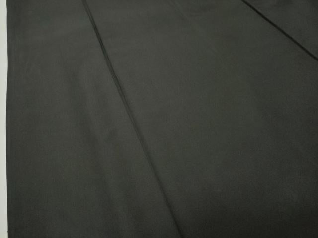 平和屋着物●男性　黒紋付　羽織セット　羽裏：冊子鼓吉祥文　正絹　逸品　CABI0442gh
