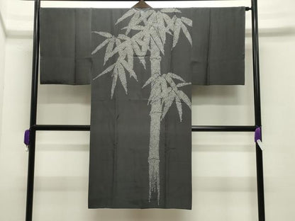 平和屋着物●男性　洗える最高級着物　＜英＞はなぶさ謹製　色無地　長襦袢・創作角帯セット　赤墨色　CABI0445gh