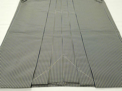 平和屋着物●男性　馬乗り袴　縞　正絹　逸品　未使用　CABI0453gh