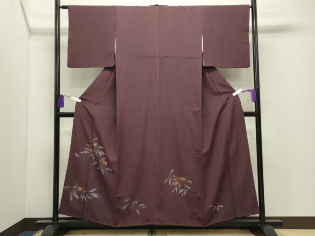 平和屋着物●訪問着　成り物　栗　正絹　逸品　CABI0454gh