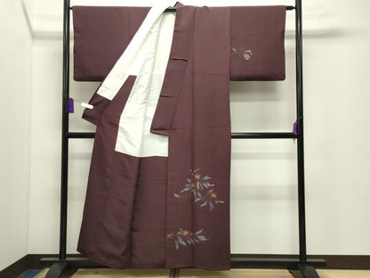 平和屋着物●訪問着　成り物　栗　正絹　逸品　CABI0454gh