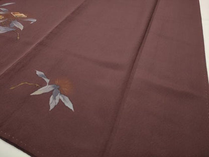 平和屋着物●訪問着　成り物　栗　正絹　逸品　CABI0454gh