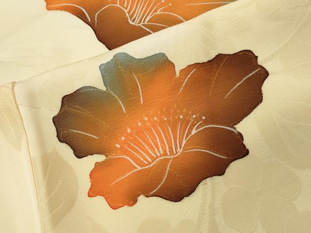 平和屋着物●上質な小紋　地紋起こし　舞花文　正絹　逸品　CABI0455gh