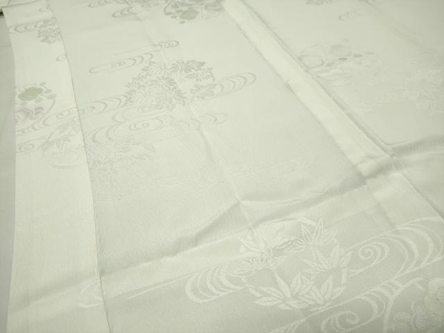 平和屋着物●長襦袢　無双仕立て　花丸地紋　暈し染め　正絹　逸品　CABI0456gh