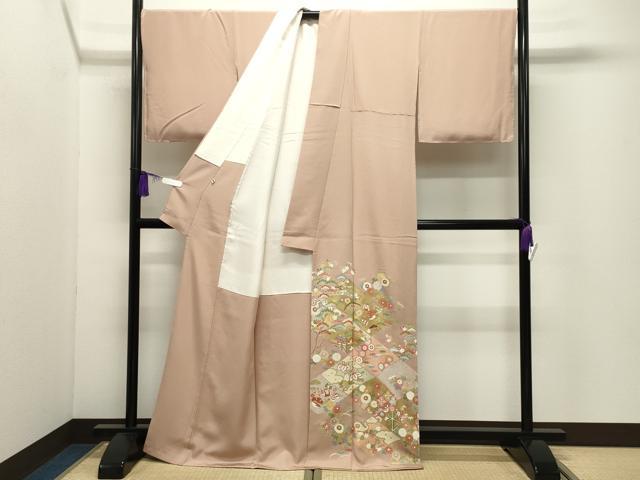 平和屋着物●豪華色留袖　駒刺繍　宝尽くし菱花文　金彩　正絹　逸品　未使用　CABI0459gh